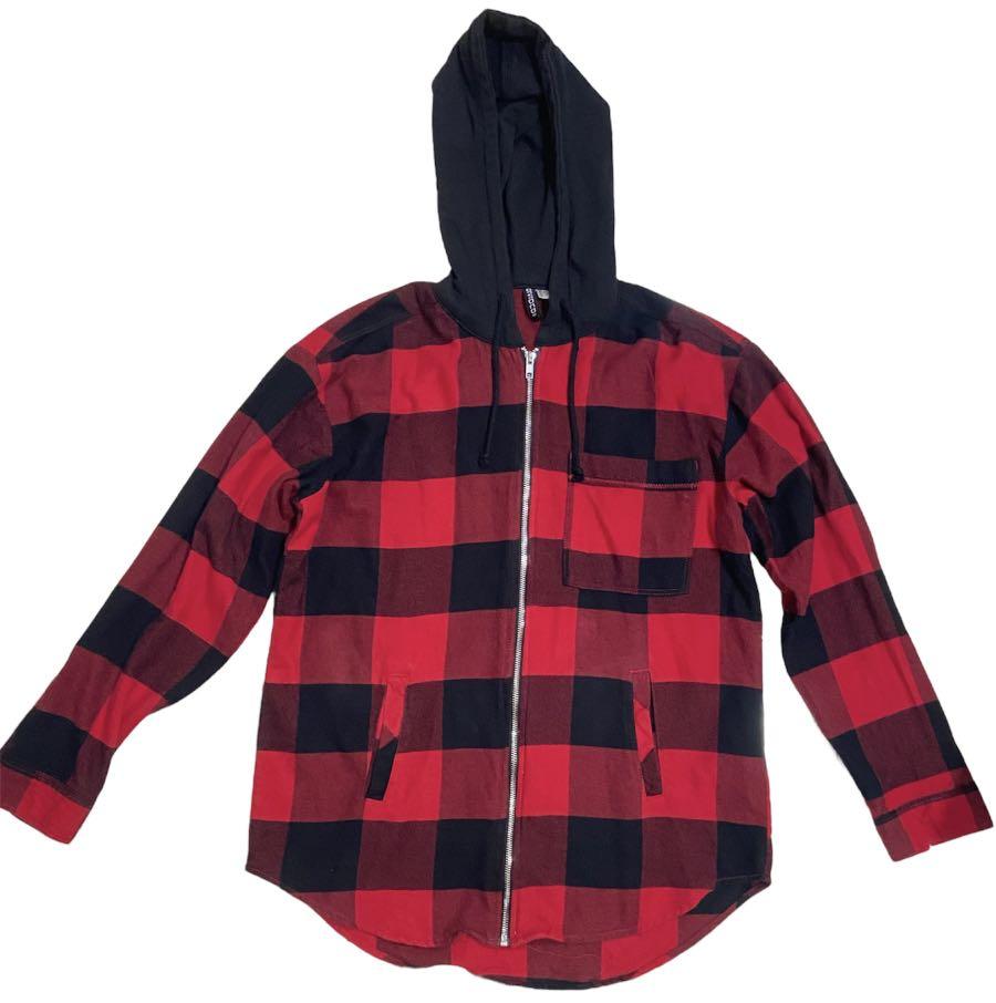 H&m checkered deals hoodie
