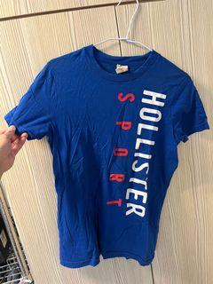 Holliister 合身顯壯藍色logo踢恤s號