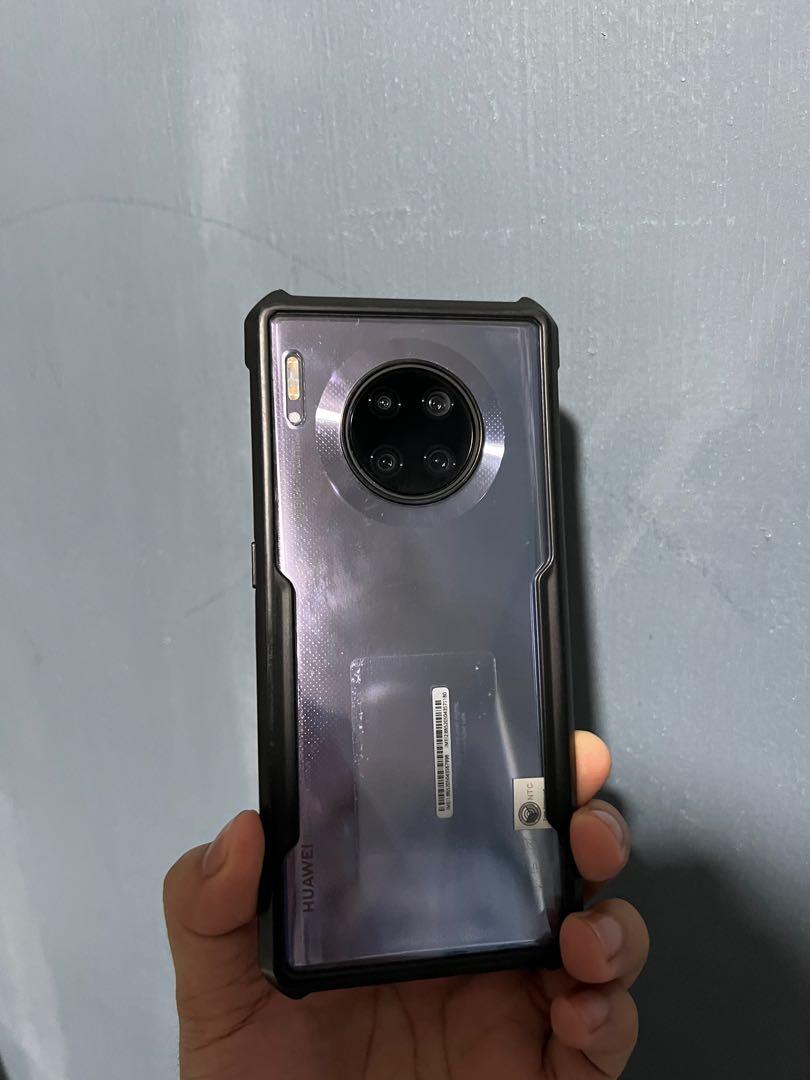 Huawei Mate 30 Pro (Category: Huawei) located in Angeles City. Submitted by thegreatseller (Listing ID 1175771689, Image 1). Description: With Box, charger and earphones 91% battery maximum capacity Issue scratched screen since no screen protector.