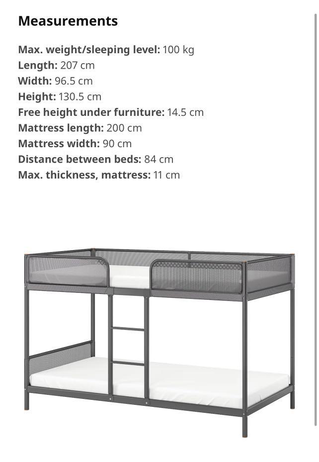 Ikea Bunk Bed Frame, Furniture & Home Living, Furniture, Bed Frames