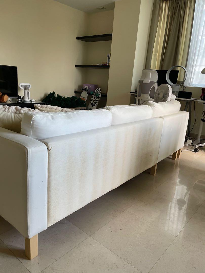 Ikea Karlstad Sofa White, Furniture & Home Living, Furniture, Sofas on Carousell