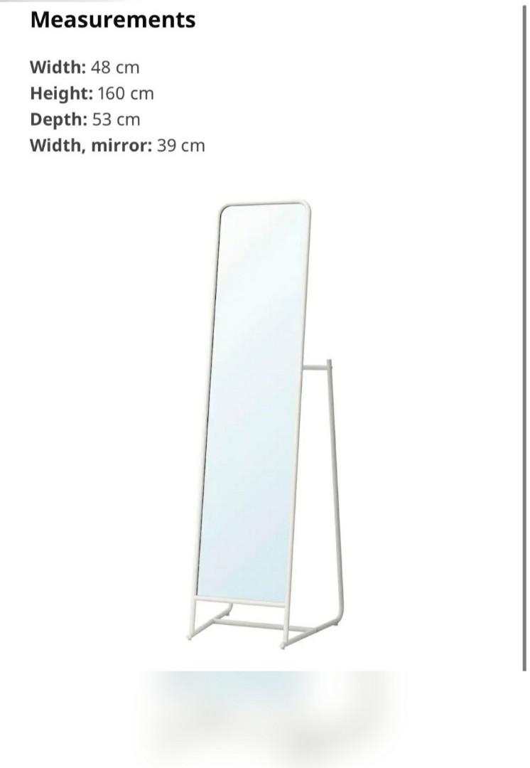 IKEA Standing Mirror, Furniture & Home Living, Home Decor, Mirrors on