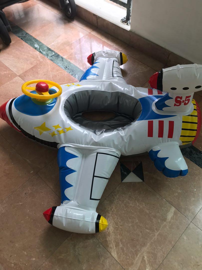 Plane Pool Toy Inflatable airplane pool toy, Babies & Kids, Infant Playtime on Carousell