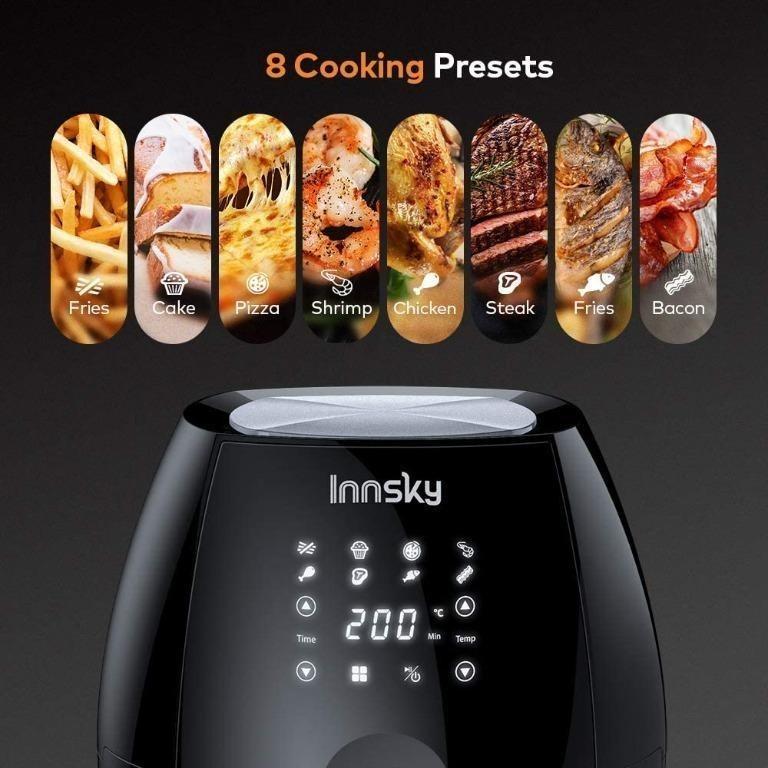 Innsky Air Fryer 5.5L, 1700W Air Fryer for Roasting,, TV & Home