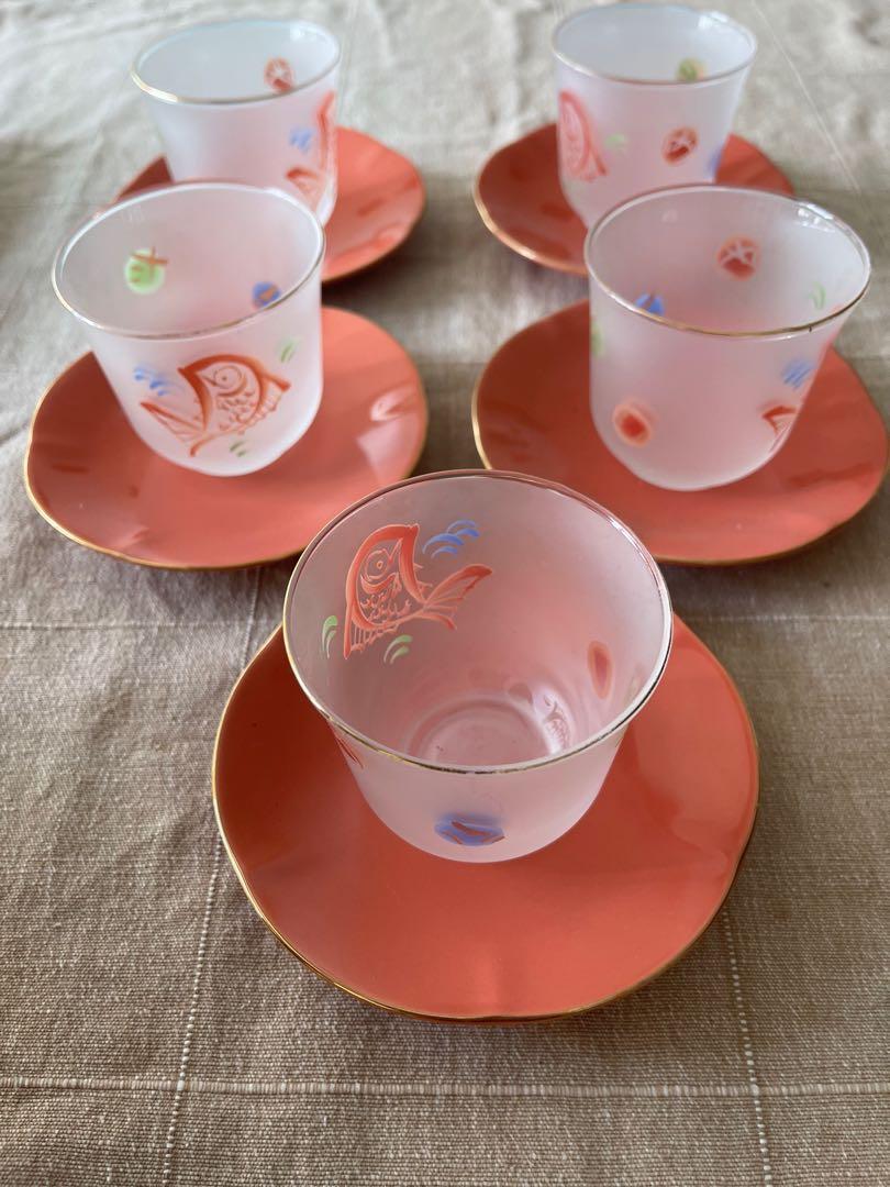 Japanese tea set (5 cups, 5 saucers), Furniture & Home Living, Kitchenware & Tableware, Coffee