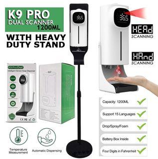 K9 Max Pro X Plus 2in1 Automatic Hand Sanitizer Alcohol Dispenser Thermal Scanner K3+ Heavy Duty Stand