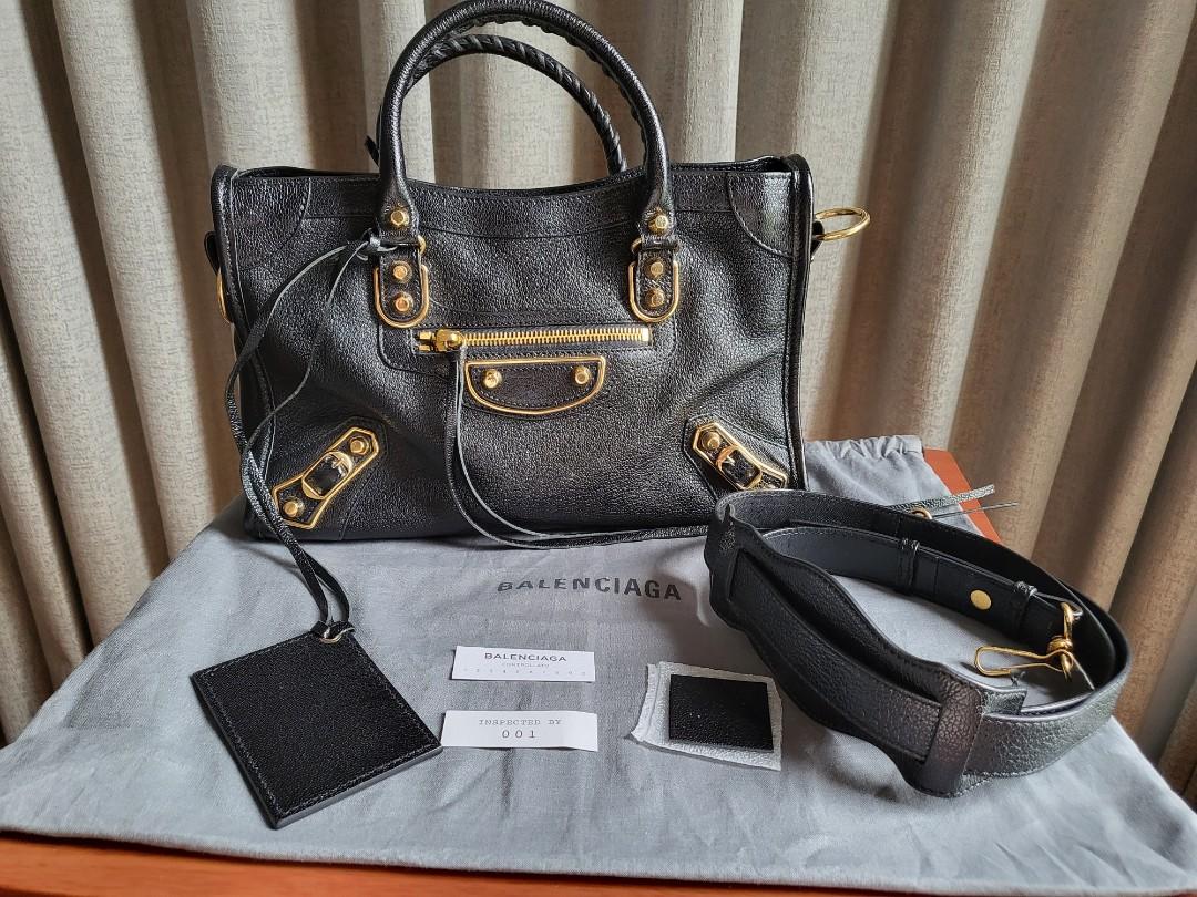 Balenciaga metallic edge small on sale city