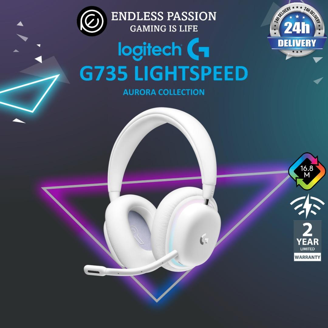 Original Logitech G735 Aurora Wireless Gaming Headset Wired Bluetooth  Headphone With Mic 16.8 Million RGB,Virtual Surround Sound - AliExpress