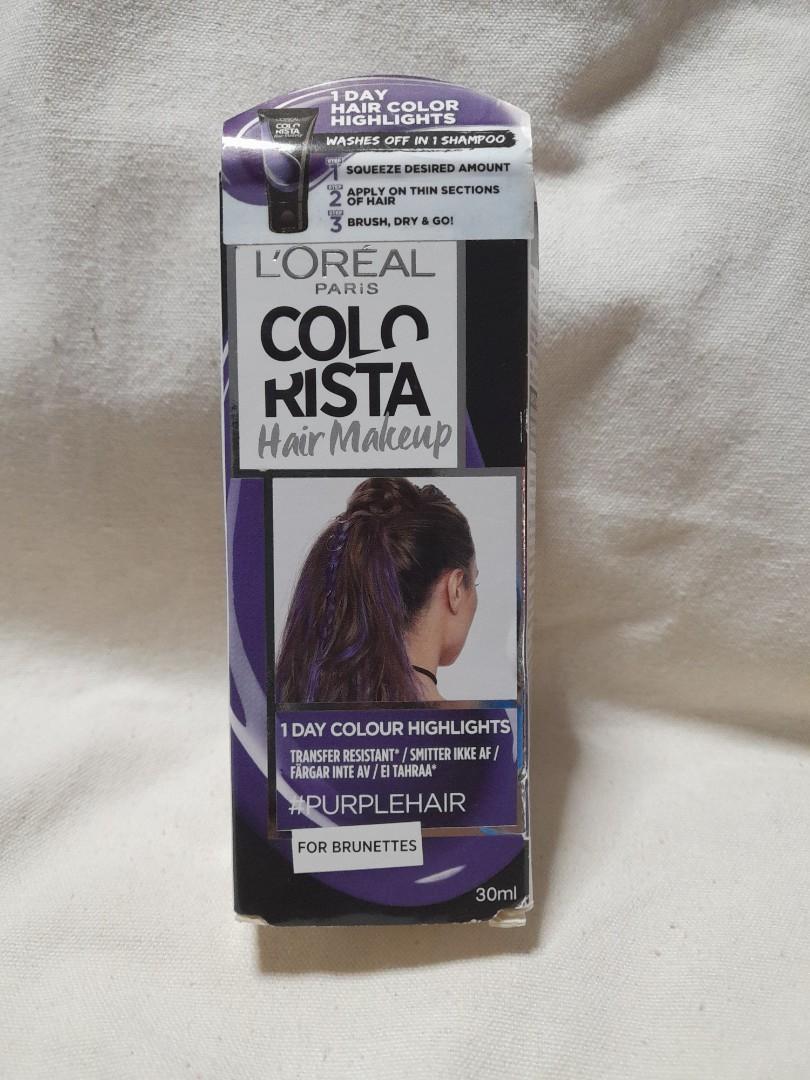 L'Oreal Paris Colorista Wash Out Hair Colour - Purple, Beauty & Personal  Care, Hair on Carousell