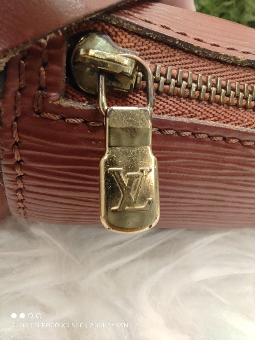 Louis Vuitton Brown Epi Leather Mini Soufflot Papillon Wristlet