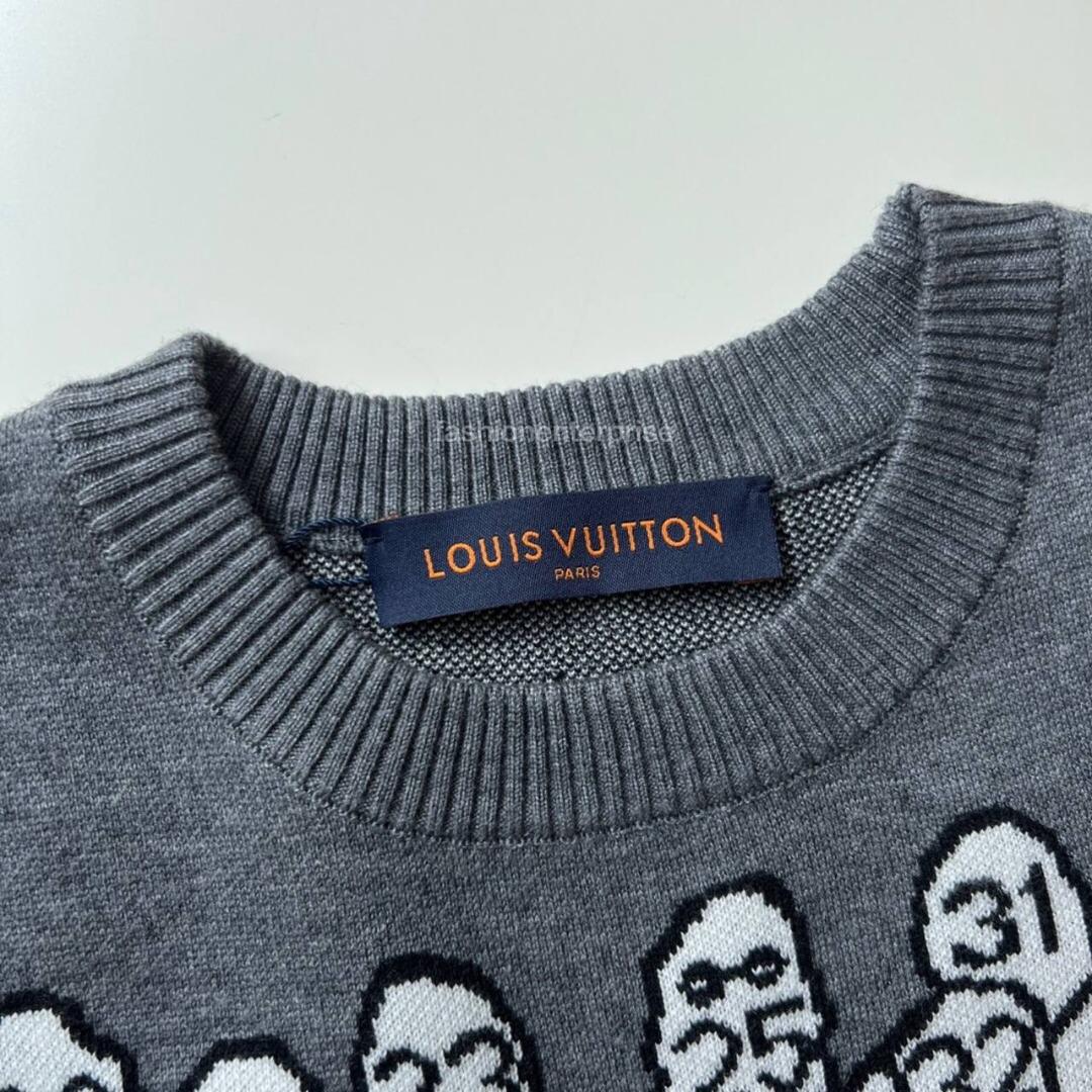 Louis Vuitton Studio Jacquard Crewneck Figue. Size 5XL
