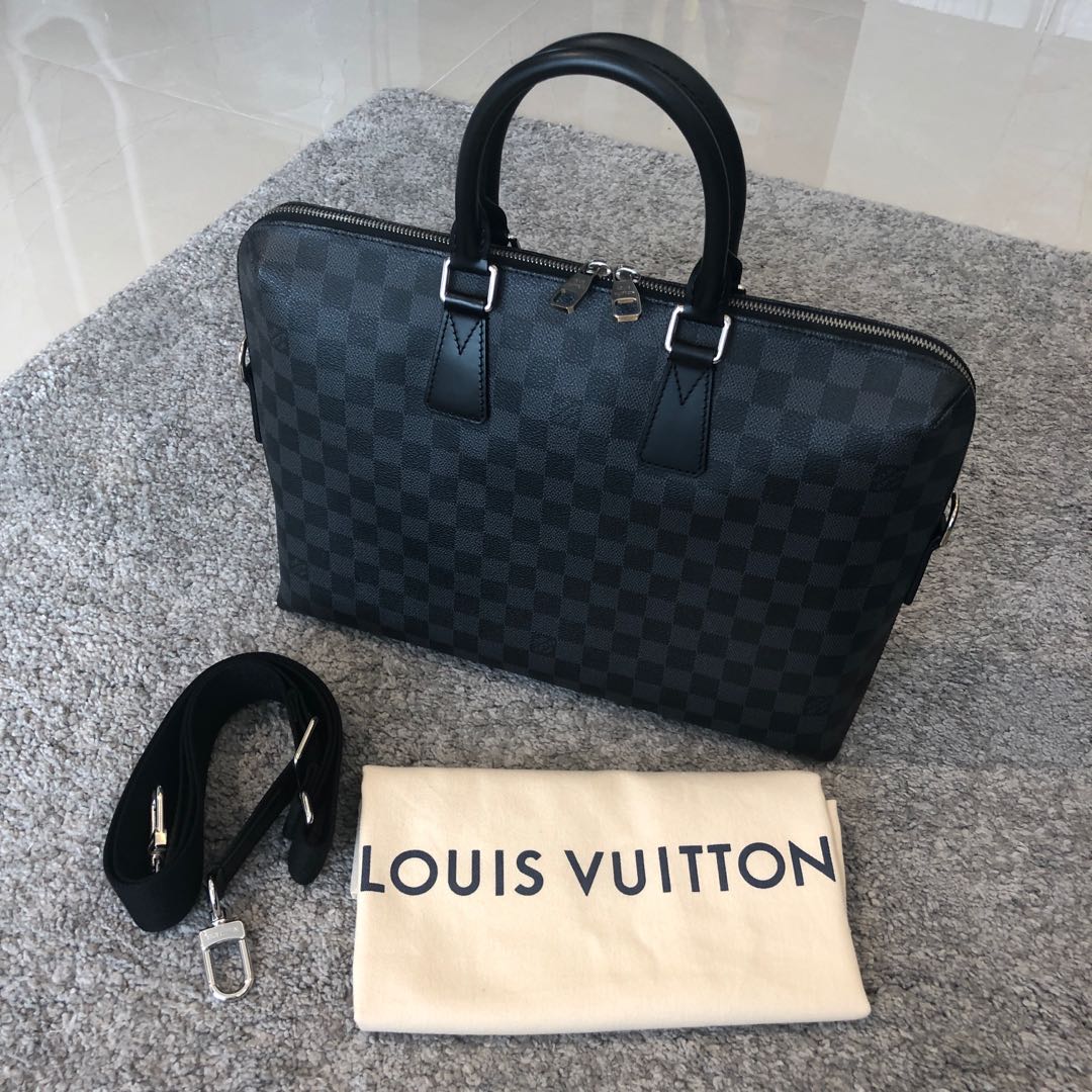 Louis Vuitton Porte-Documents Jour Monogram Macassar Briefcase ○ Labellov ○  Buy and Sell Authentic Luxury