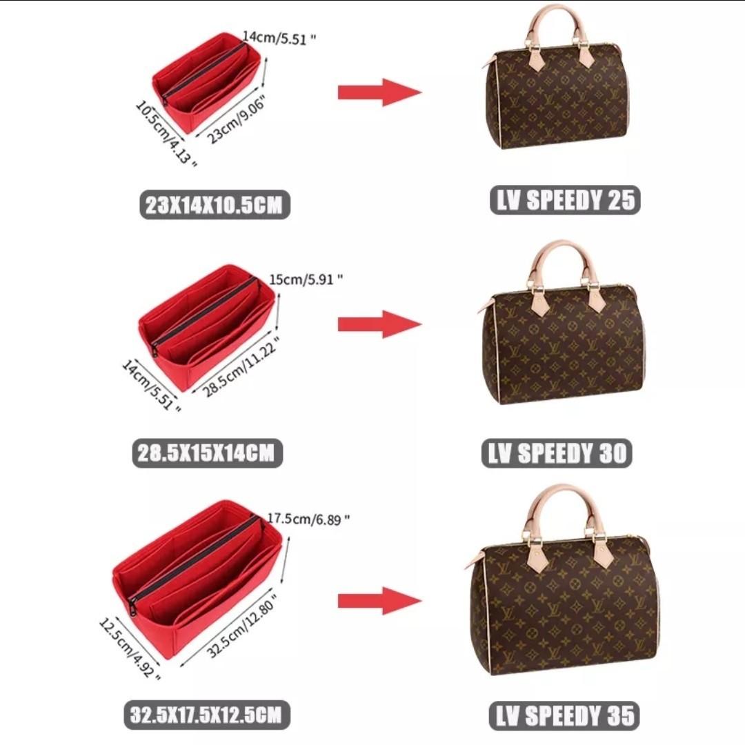 FREE SHIPPING] Louis Vuitton Speedy 25 30 35 Bag Organizer Felt Insert  Shaper Storage Multi Pocket Organiser 内胆包, Luxury, Bags & Wallets on  Carousell