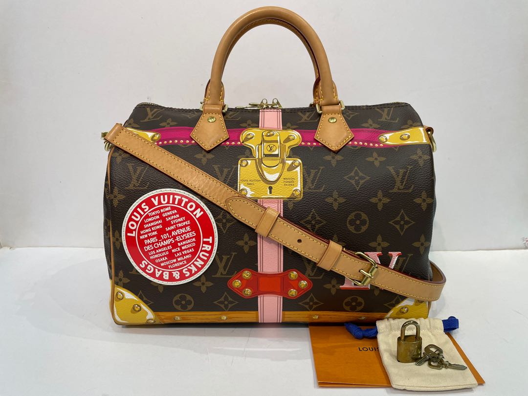 Louis Vuitton Speedy Bandouliere Bag Limited Edition Summer Trunks