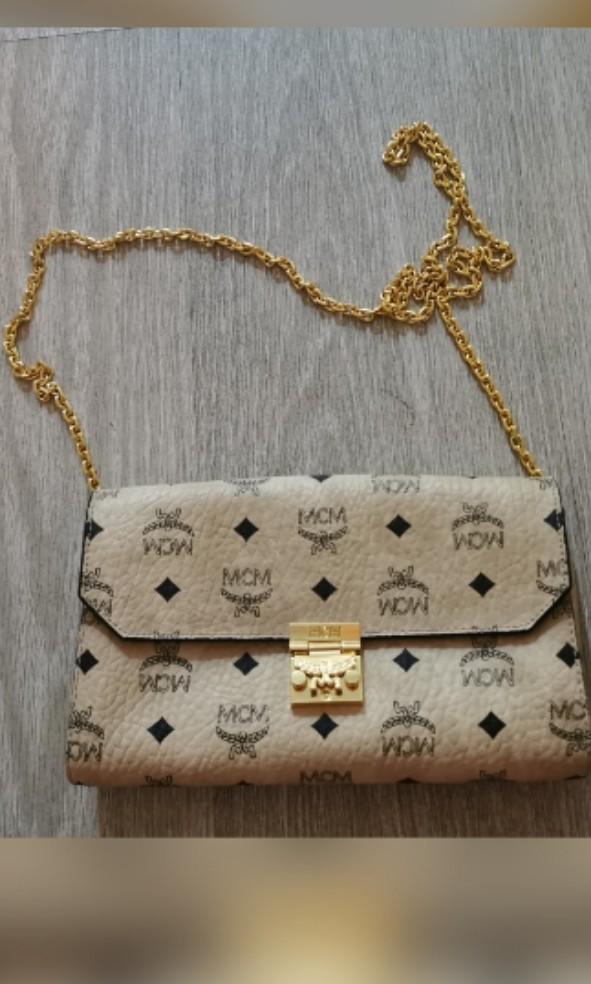 Clearance sale Mcm millie cross body gold chain bag Women s