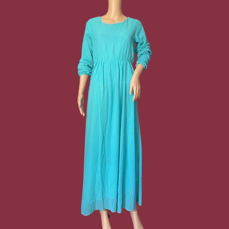 MED LARGE Sea Blue Dress, Women's Fashion, Dresses & Sets, Dresses on