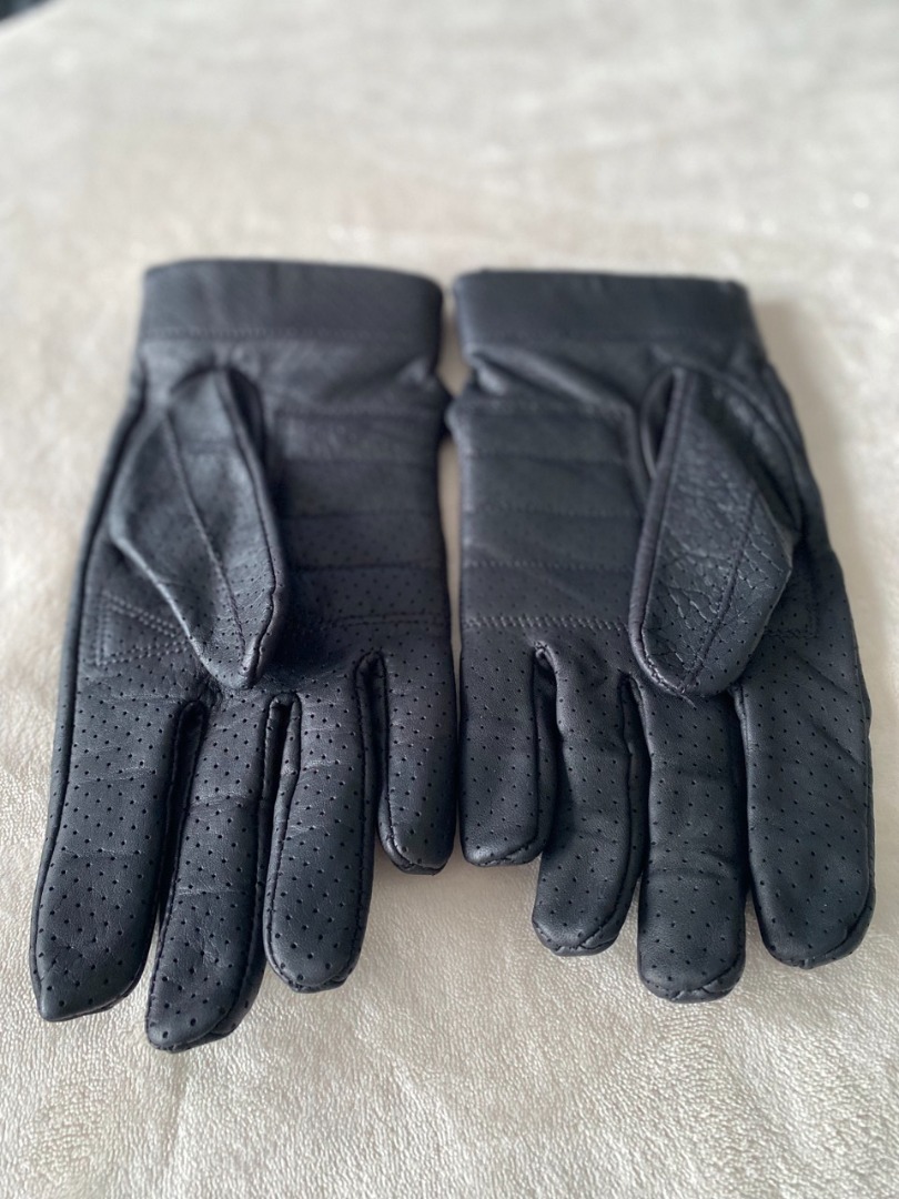 Harley Davidson - Men's Large - Perforated Full-Finger Leather Gloves ...