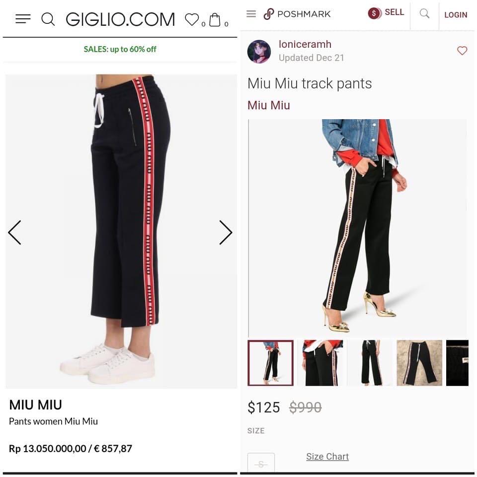 Miu miu track pants shop