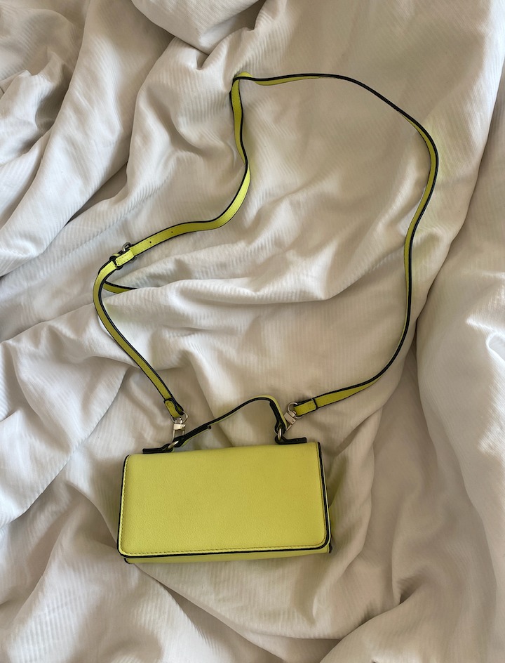 fluro yellow bag