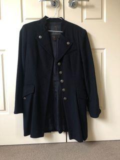 New Jessica Wool coat size 8 Navy long coat winter warm wool jacket