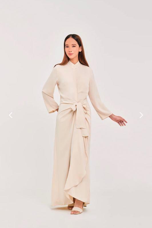 NEW Mimpikita Ivory Buttoned Wrap Dress M