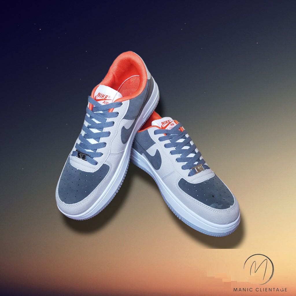 Nike air force 1 grey orange top