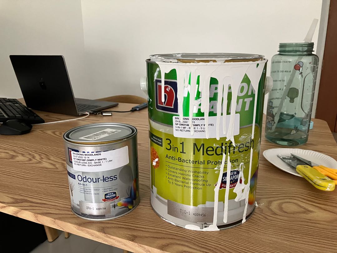Nippon paints (simply white), Furniture & Home Living, Home Improvement