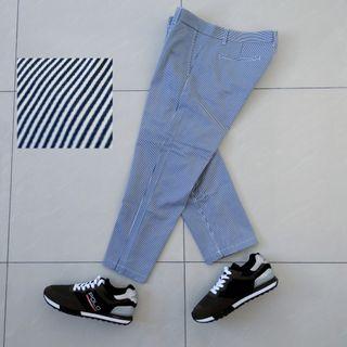 Obey straggler flooded pant 滑板褲 工作褲 直筒褲 九分褲 條紋 33腰