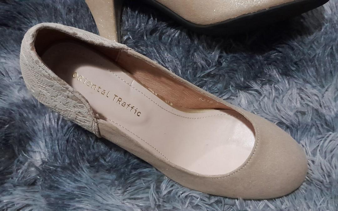 Oriental Traffic Nude Laced -Up Heels (Category: Heels) located in Batangas. Submitted by norskieshoppe (Listing ID 1175793357, Image 2). Description: sz 6 like new 2 -3 inch heel.
