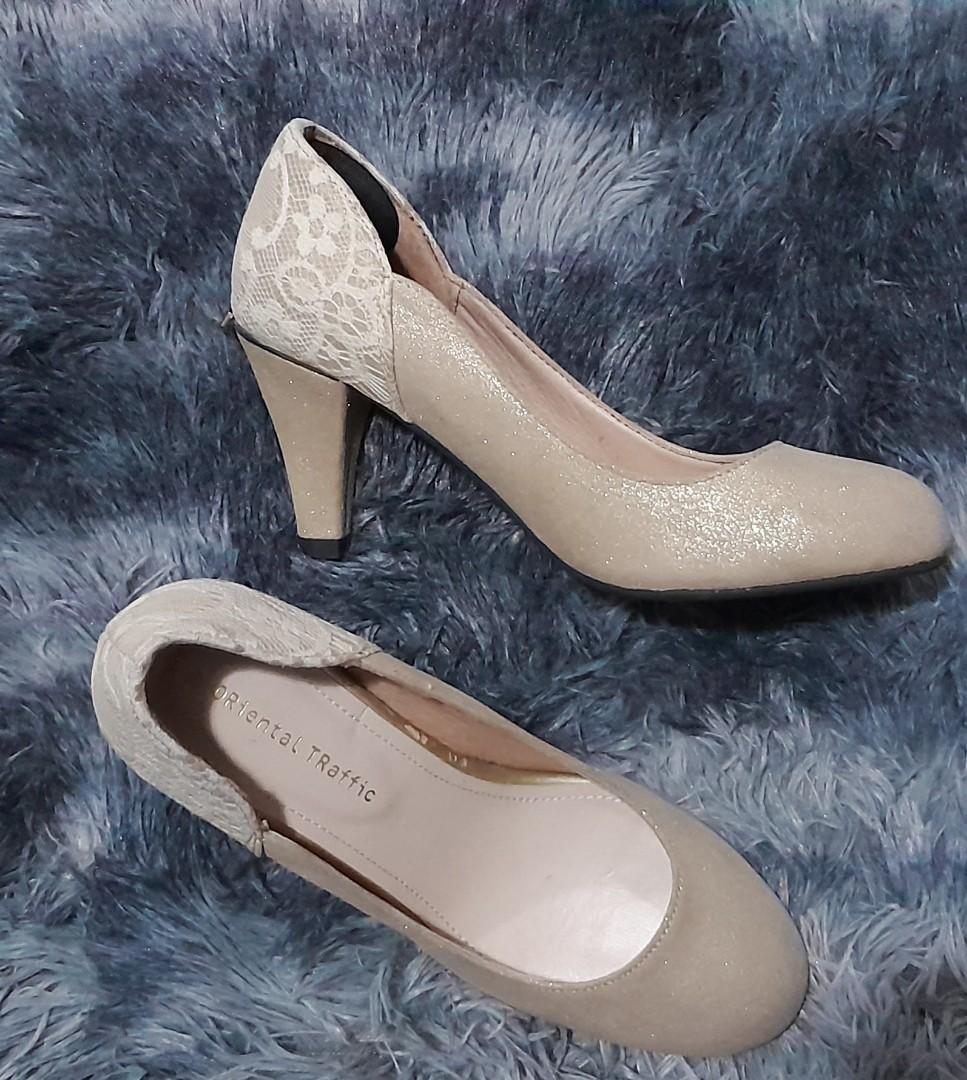 Oriental Traffic Nude Laced -Up Heels (Category: Heels) located in Batangas. Submitted by norskieshoppe (Listing ID 1175793357, Image 3). Description: sz 6 like new 2 -3 inch heel.