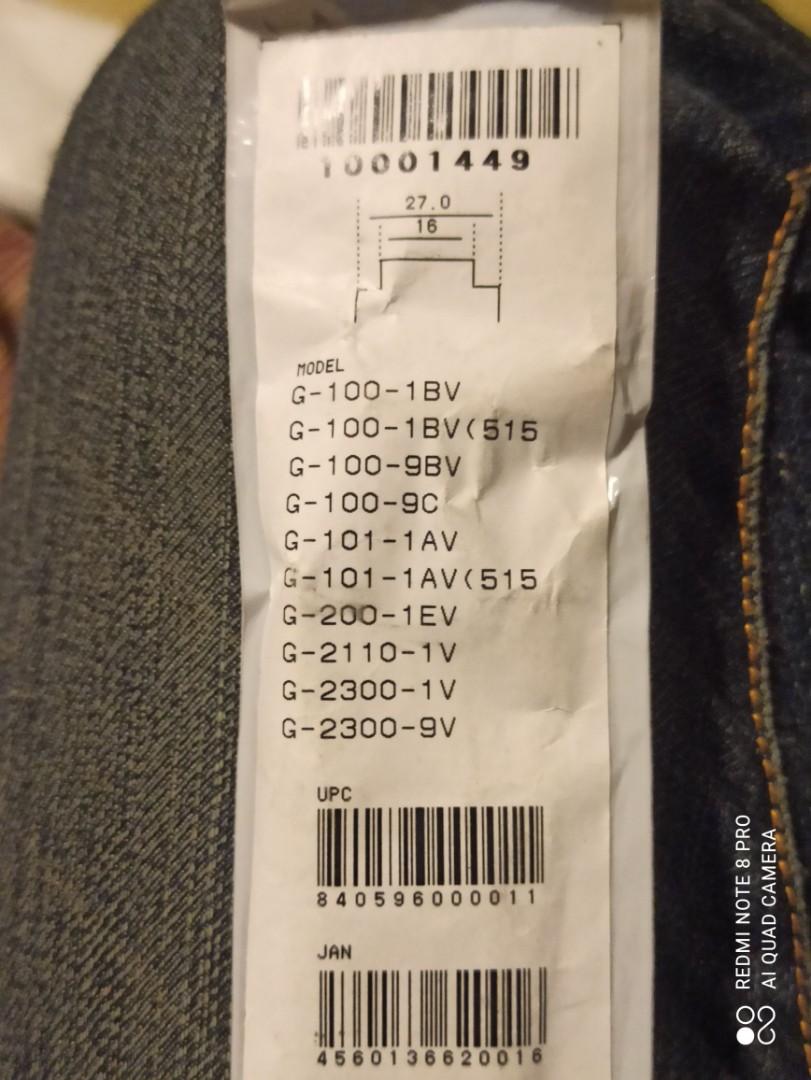 Original Casio replacement band g100bv