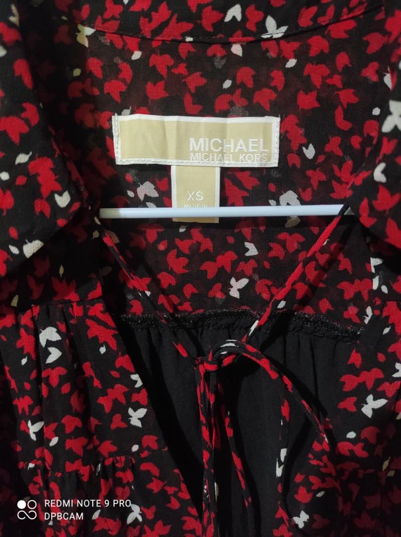 Original Michael Kors Red Floral Dress Women s Fashion Dresses