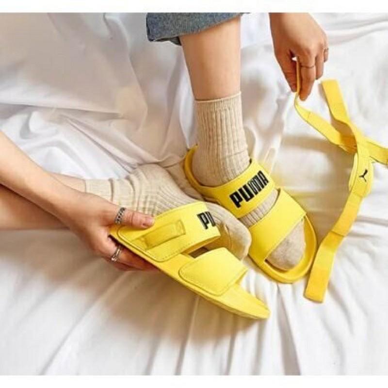 puma sandals yellow