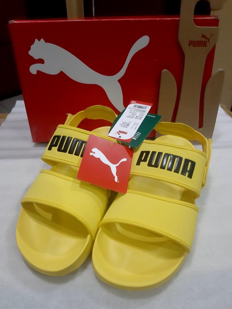 puma sandals yellow