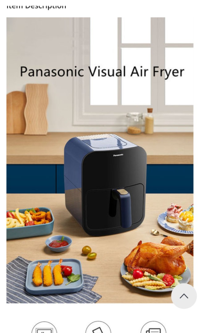Panasonic New Visual Air Fryer Hc100 Smart Multi-Functional Household 4L Deep  Frying Pan