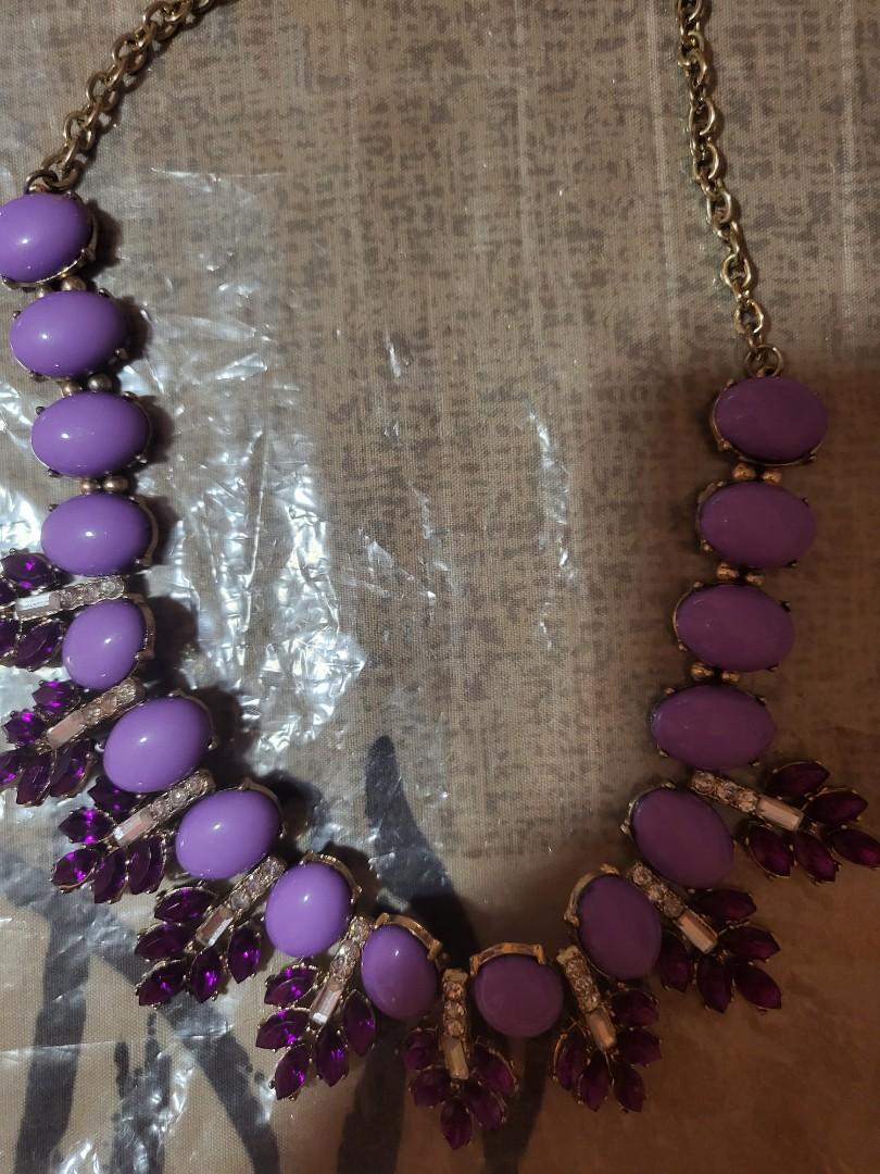 Purple deals statement necklace