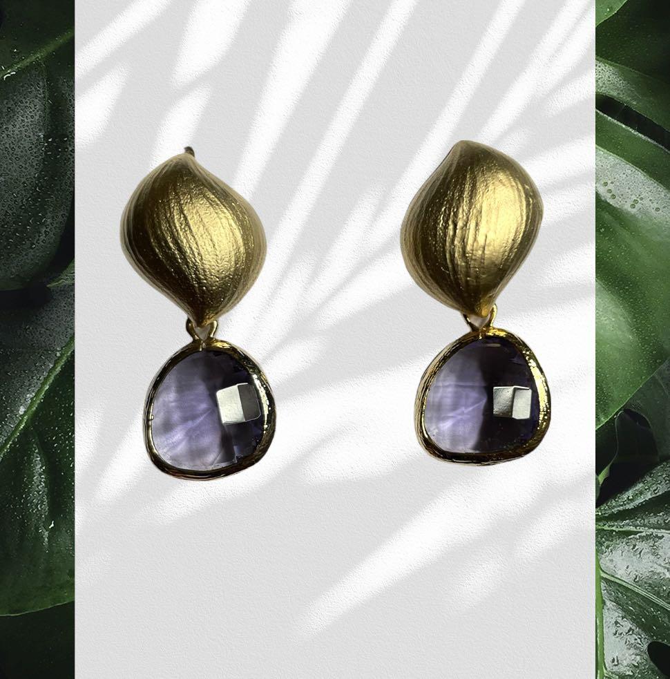 Purple outlet fashion earrings