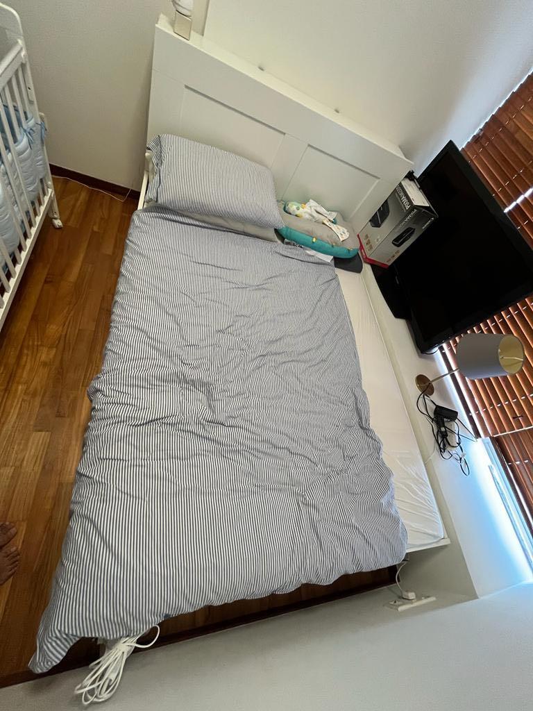 Queen size IKEA topper mattress, Furniture & Home Living, Furniture