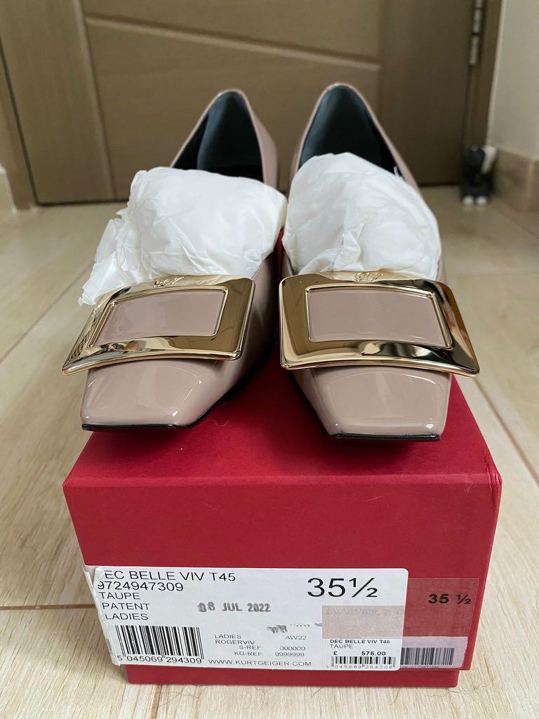 Roger Vivier RV Belle Vivier Taupe Patent, 女裝, 鞋, 高跟鞋- Carousell