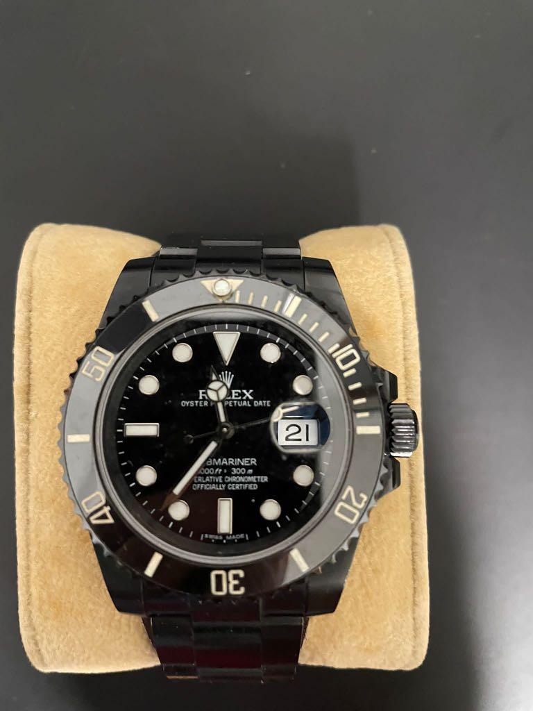 Rolex Submariner Date Black PVD DLC Coated