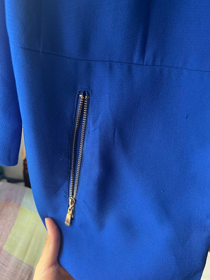 Royal blue long blazer, Women's Fashion, Coats, Jackets and Outerwear ...