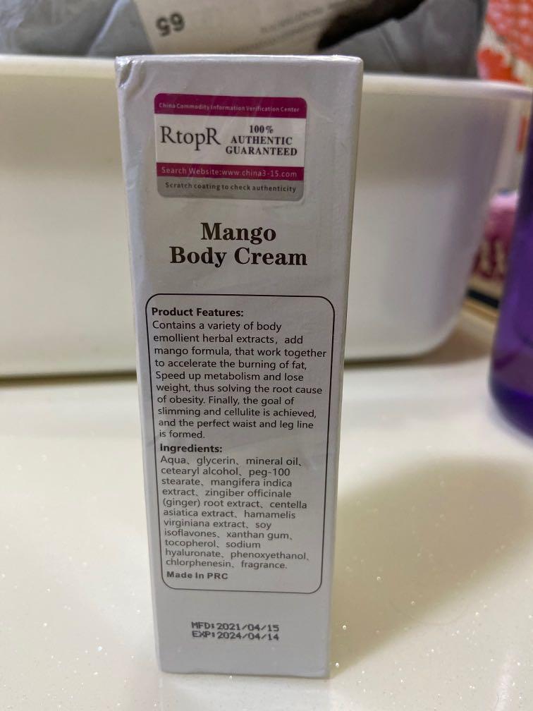 Rtopr Mango Body Cream Bright Moisturising Liquid Beauty Personal