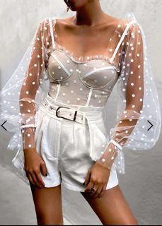 Runaway the label polka dot crop top