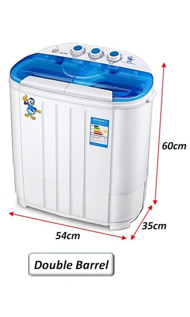 Semi Auto Portable 5kg Double Barrel Washing Machine, TV & Home