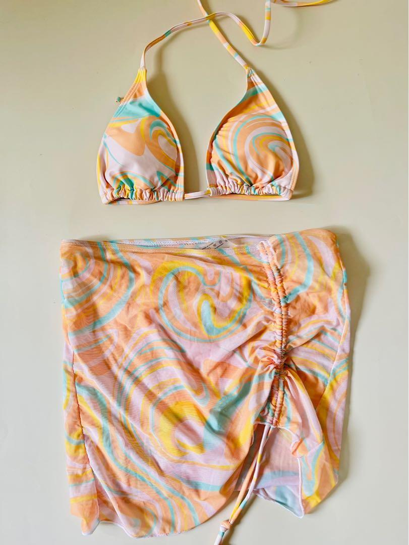 SHEIN Y2K bikini with mesh skirt, Women's Fashion, Swimwear, Bikinis