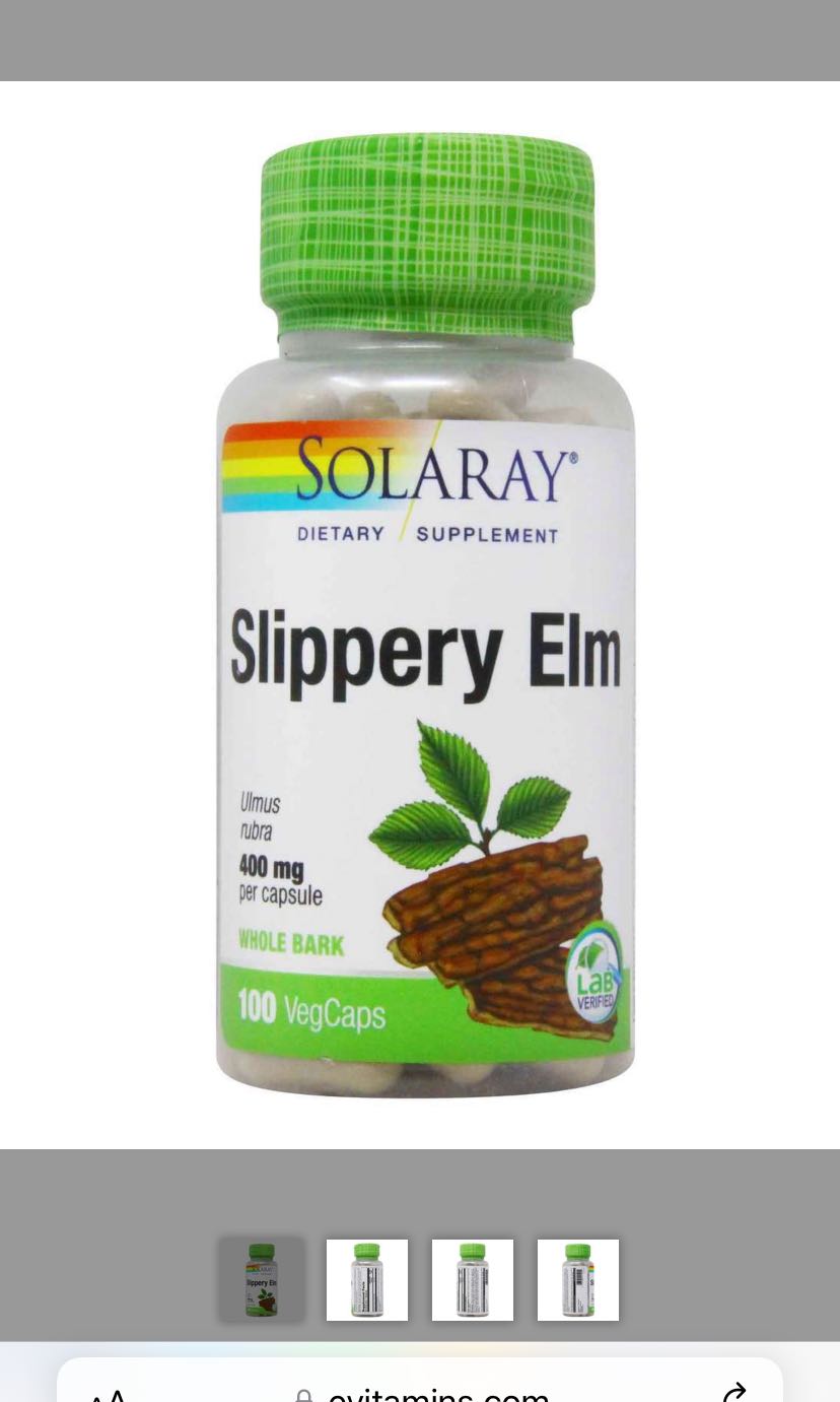 Solaray Slippery Elm Bark 400mg