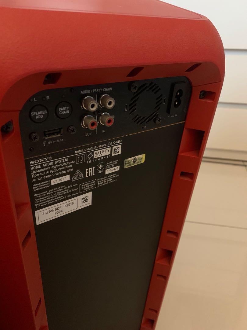 Sony Gtk Xb7 Red Ltd Colour Extra Bass Speaker, Audio, Soundbars, Speakers & Amplifiers on Carousell