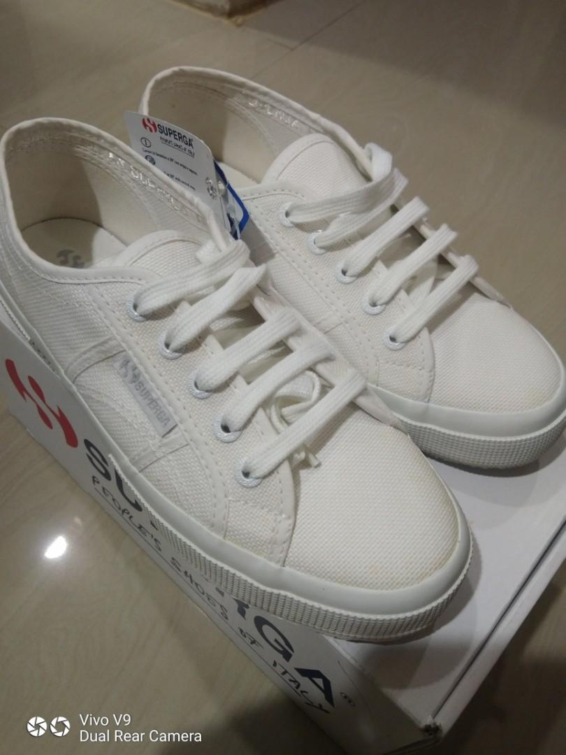 Superga Plain White in size 38 Women s Fashion Footwear