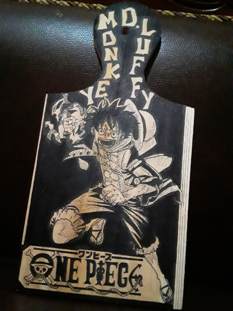 Talenan Sketsa Anime Luffy One Piece, Desain & Kerajinan Tangan, Karya
