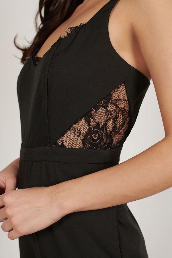 Tobi Britton Lace Black Jumpsuit, Women's Fashion, Dresses & Sets,  Jumpsuits on Carousell